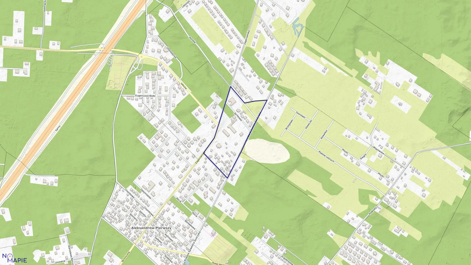 Mapa obrębu 3-15-05 w mieście Warszawa