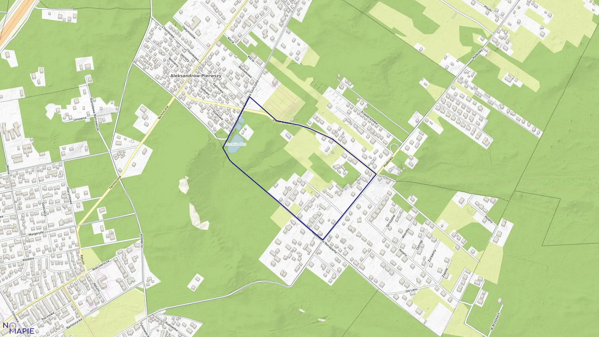 Mapa obrębu 3-15-14 w mieście Warszawa