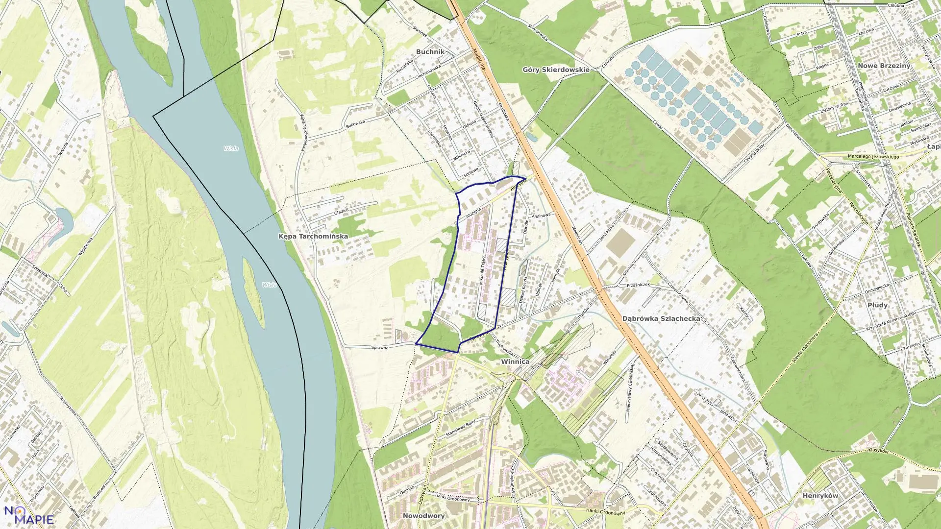 Mapa obrębu 4-01-03 w mieście Warszawa