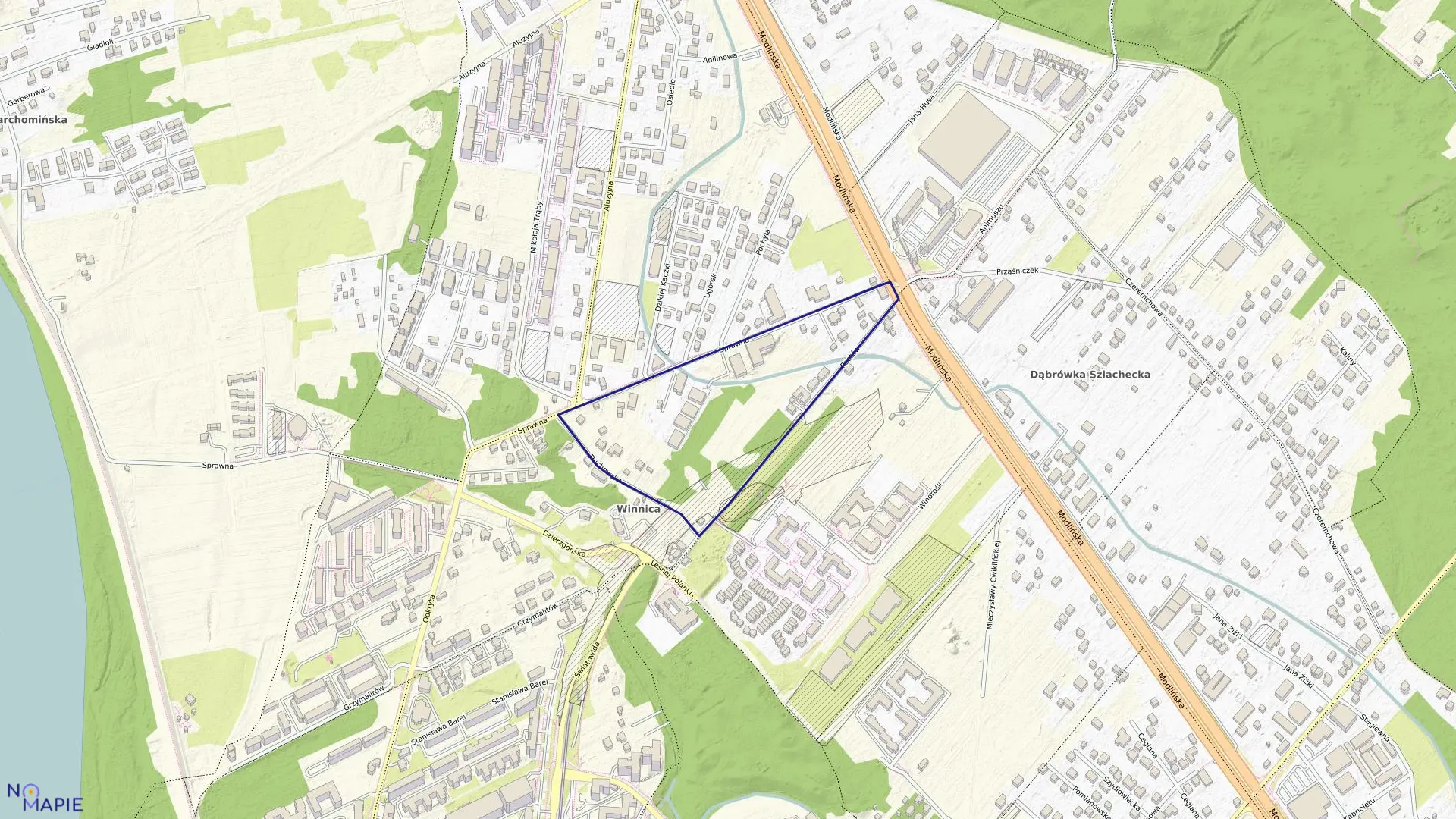 Mapa obrębu 4-01-08 w mieście Warszawa