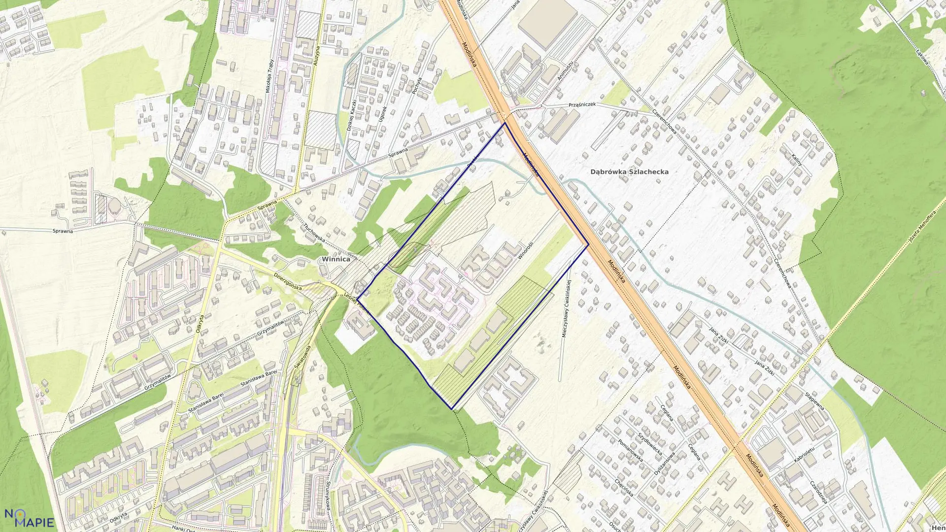 Mapa obrębu 4-01-09 w mieście Warszawa