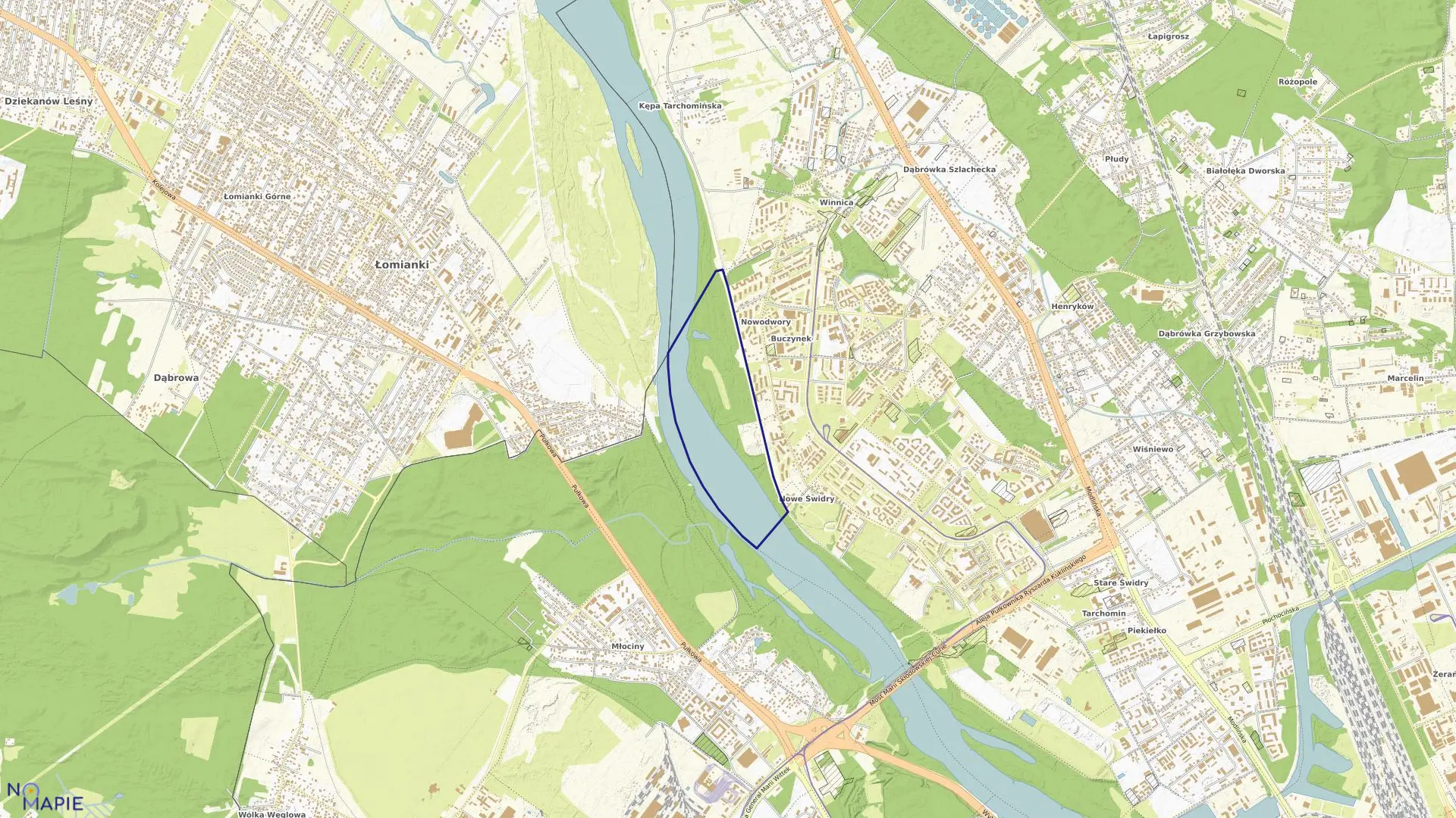 Mapa obrębu 4-01-17 w mieście Warszawa