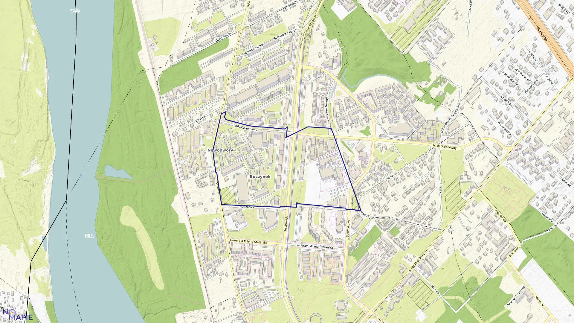 Mapa obrębu 4-01-19 w mieście Warszawa