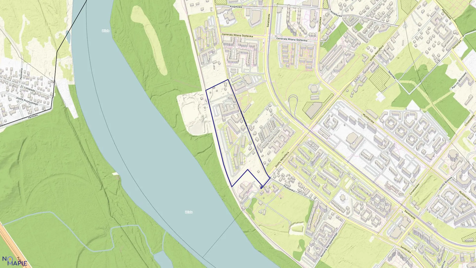 Mapa obrębu 4-01-23 w mieście Warszawa