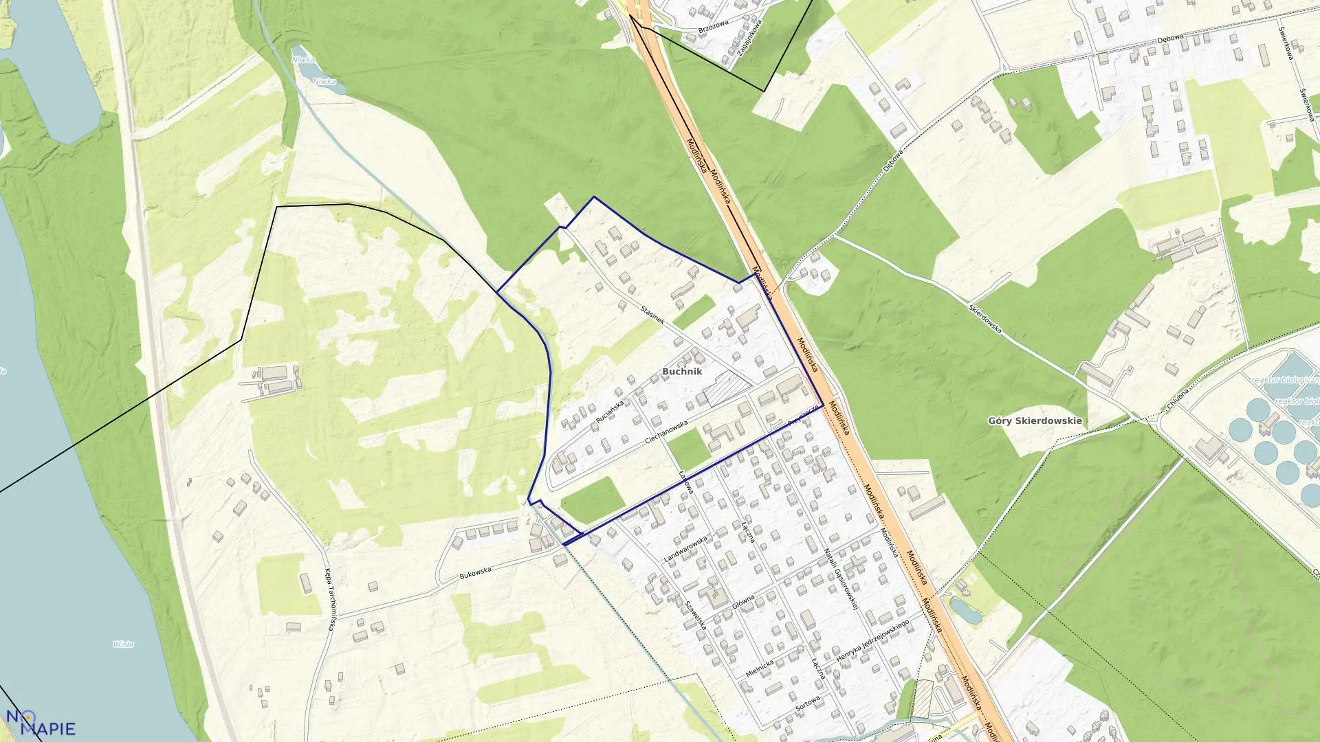 Mapa obrębu 4-01-25 w mieście Warszawa