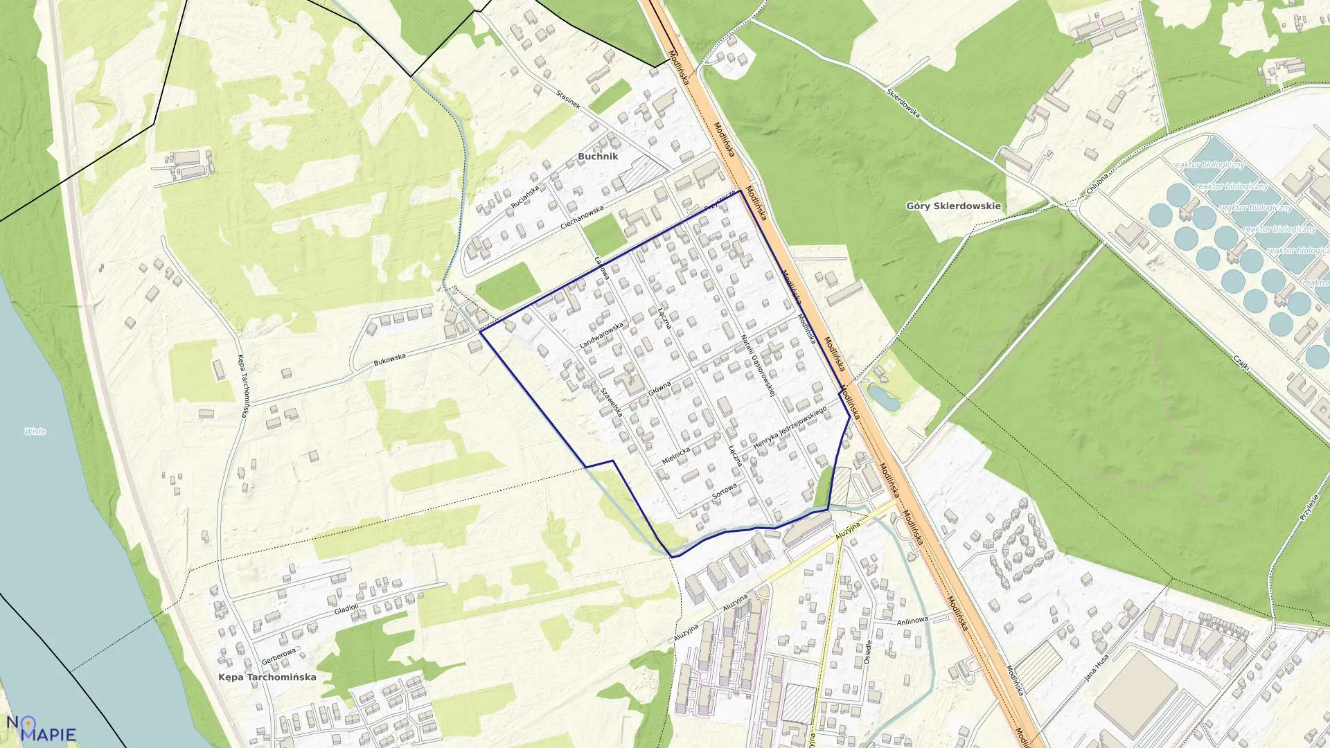 Mapa obrębu 4-01-26 w mieście Warszawa