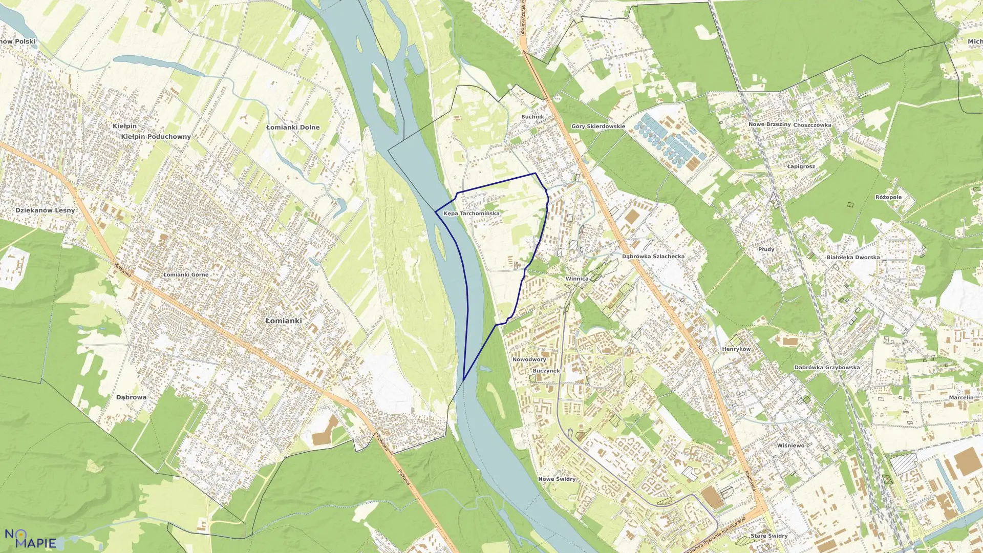 Mapa obrębu 4-01-27 w mieście Warszawa