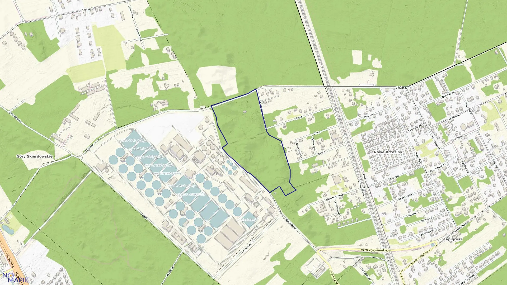 Mapa obrębu 4-02-06 w mieście Warszawa