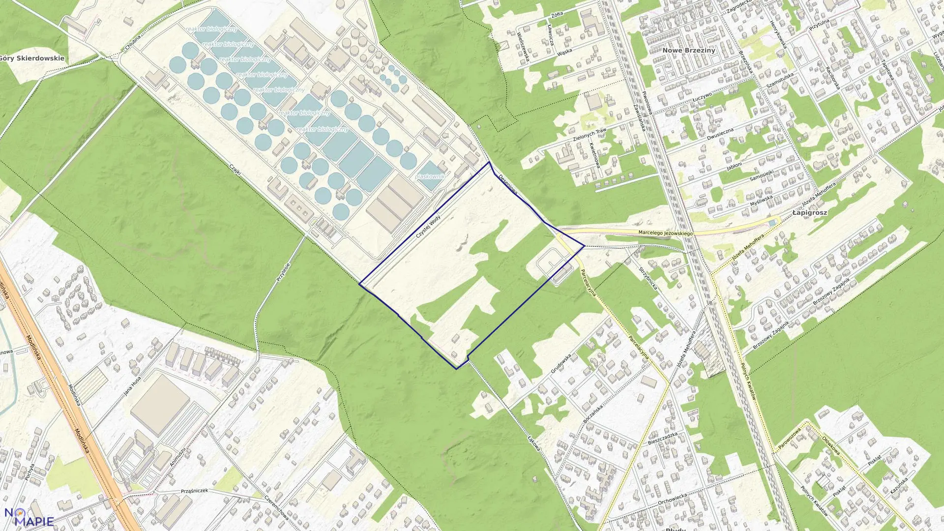 Mapa obrębu 4-02-11 w mieście Warszawa