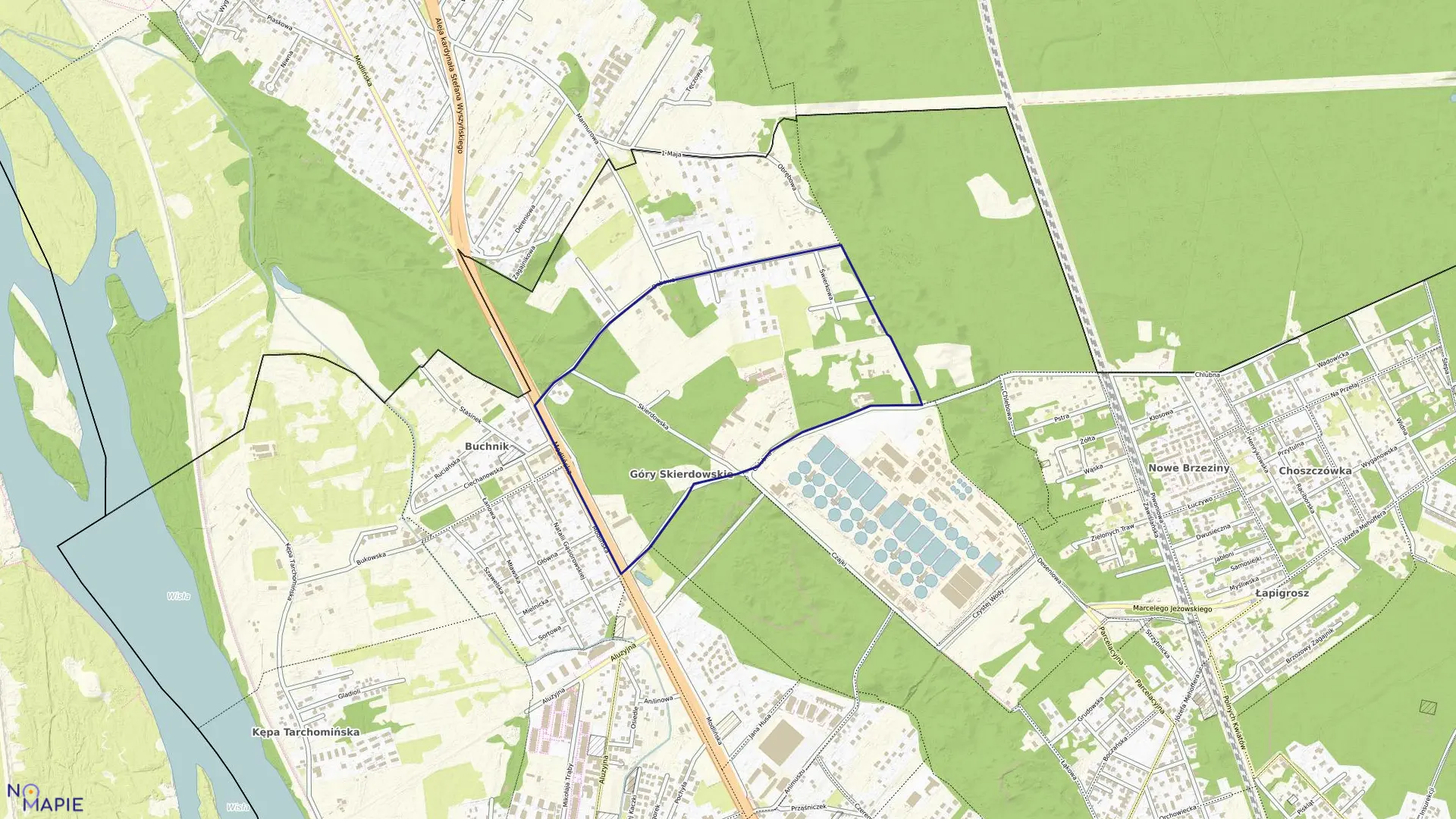 Mapa obrębu 4-02-26 w mieście Warszawa