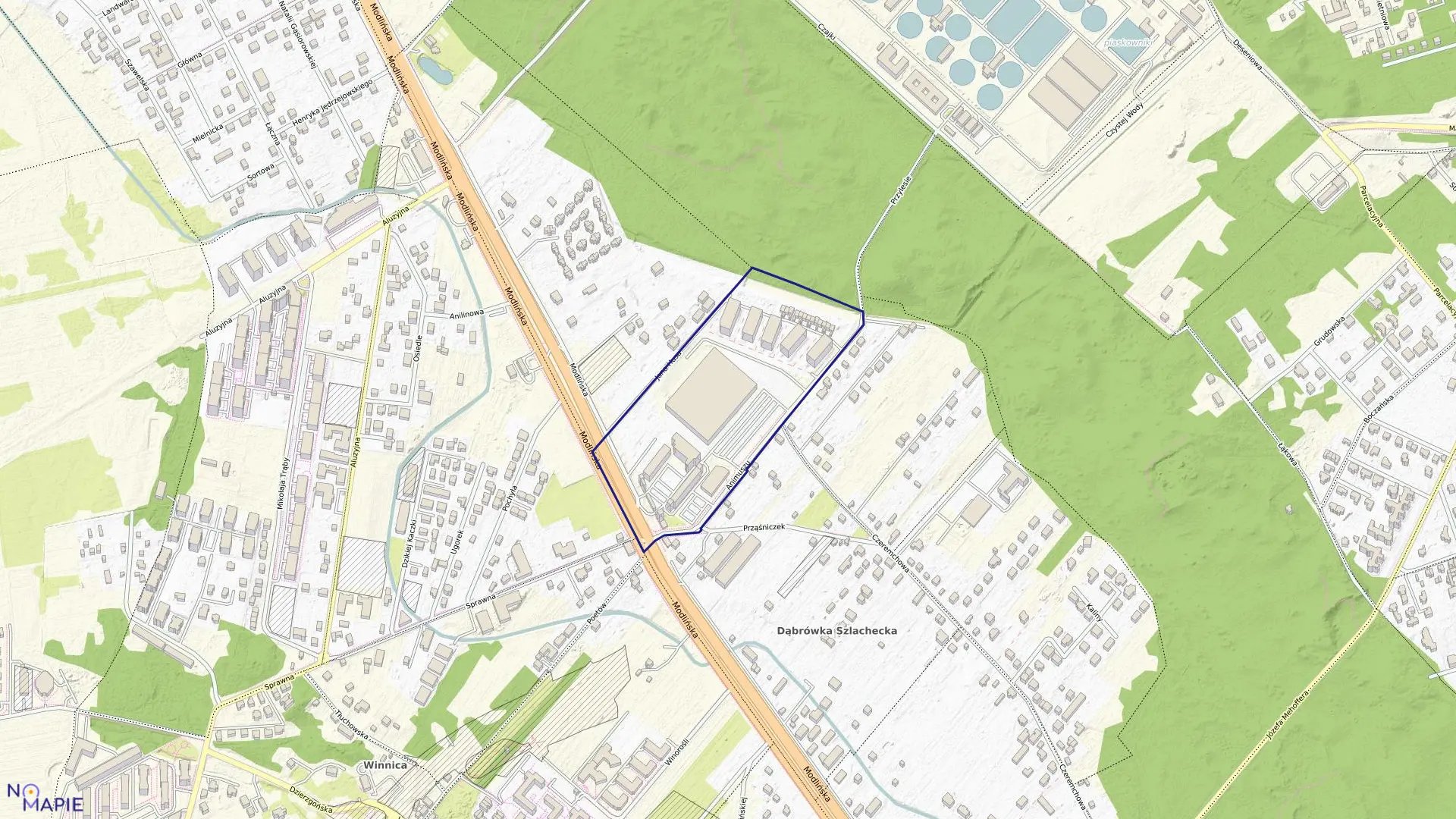 Mapa obrębu 4-02-29 w mieście Warszawa