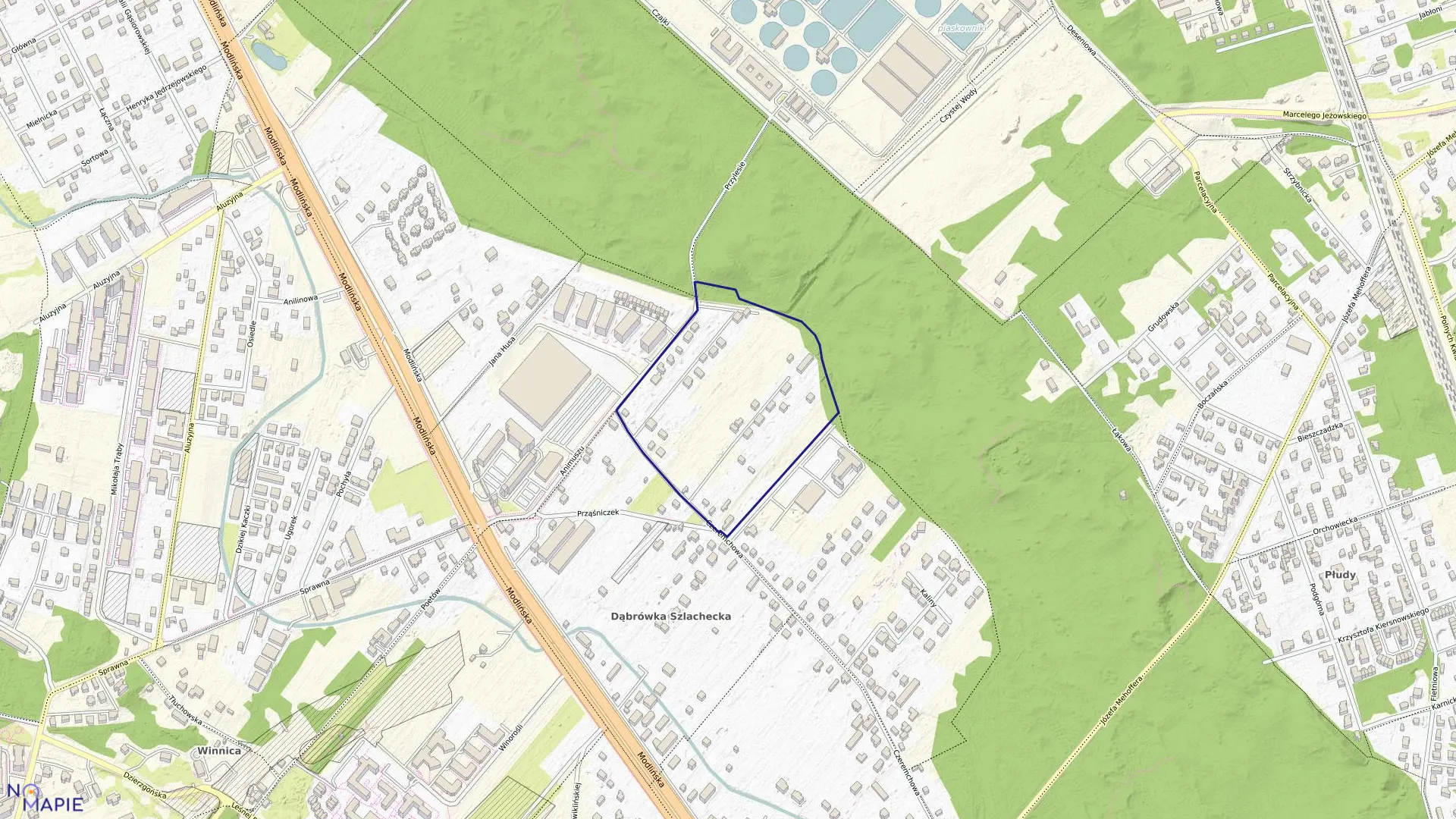 Mapa obrębu 4-02-30 w mieście Warszawa