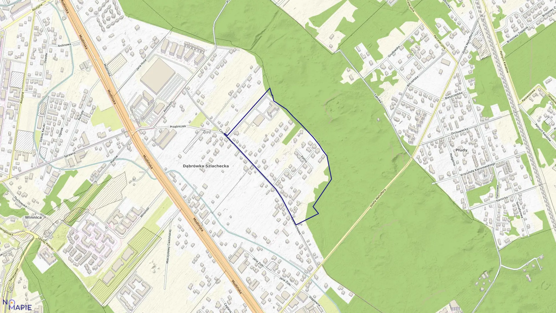 Mapa obrębu 4-02-32 w mieście Warszawa