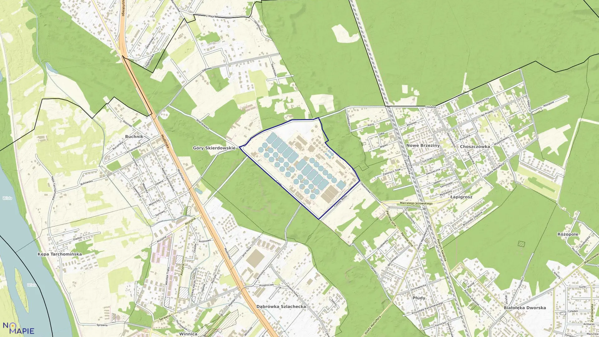 Mapa obrębu 4-02-35 w mieście Warszawa