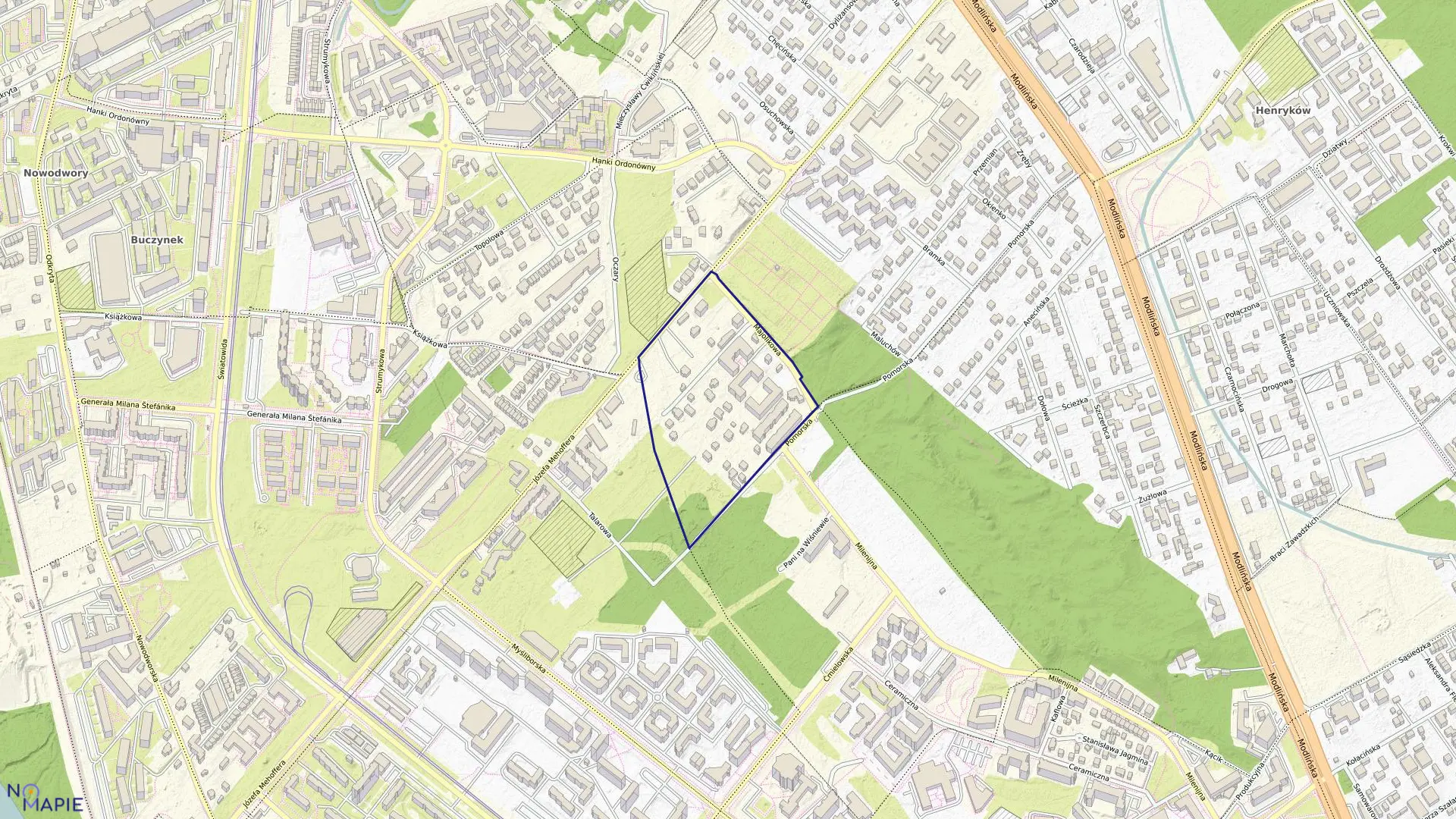 Mapa obrębu 4-03-01 w mieście Warszawa