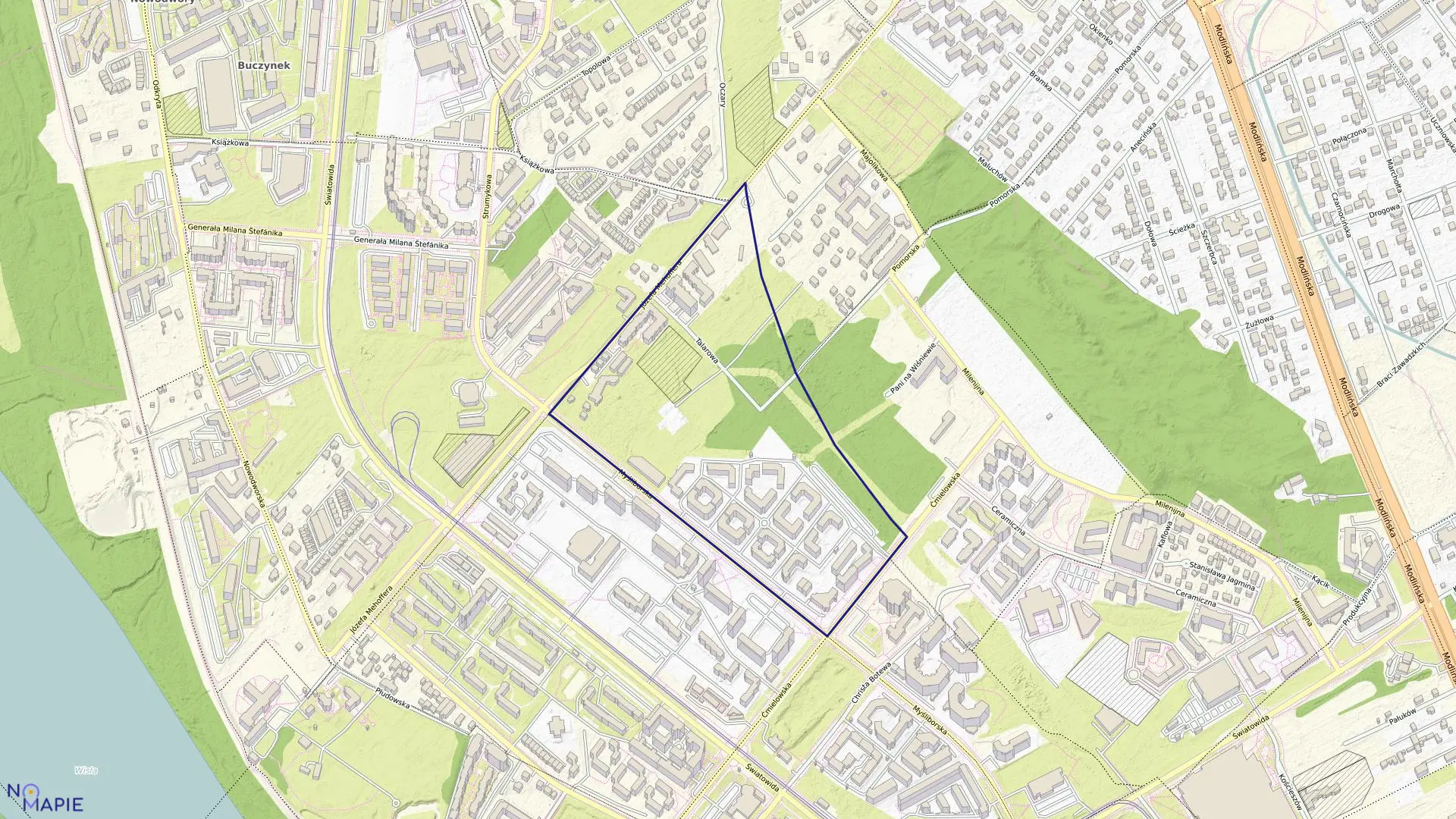 Mapa obrębu 4-03-03 w mieście Warszawa