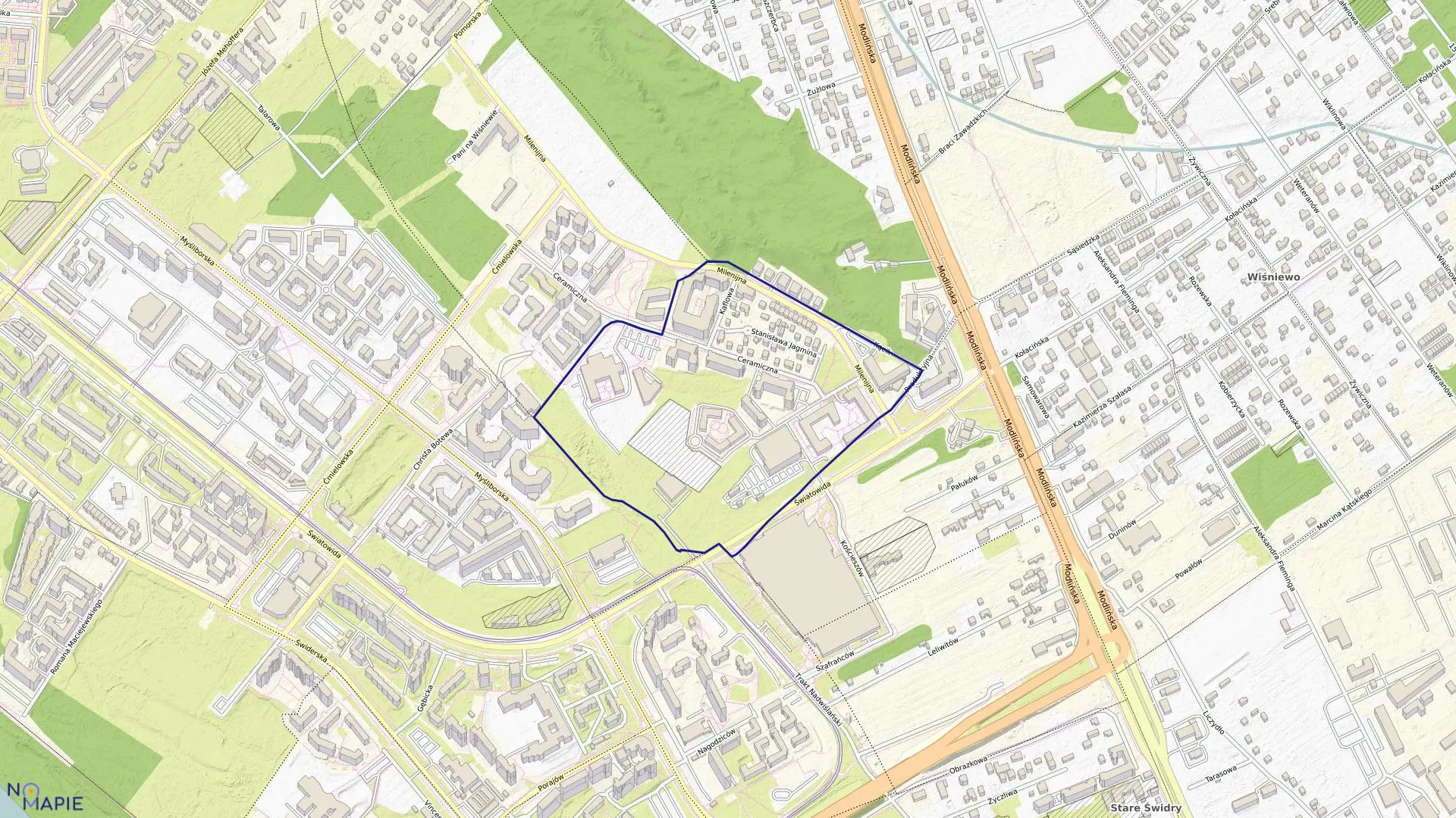 Mapa obrębu 4-03-06 w mieście Warszawa