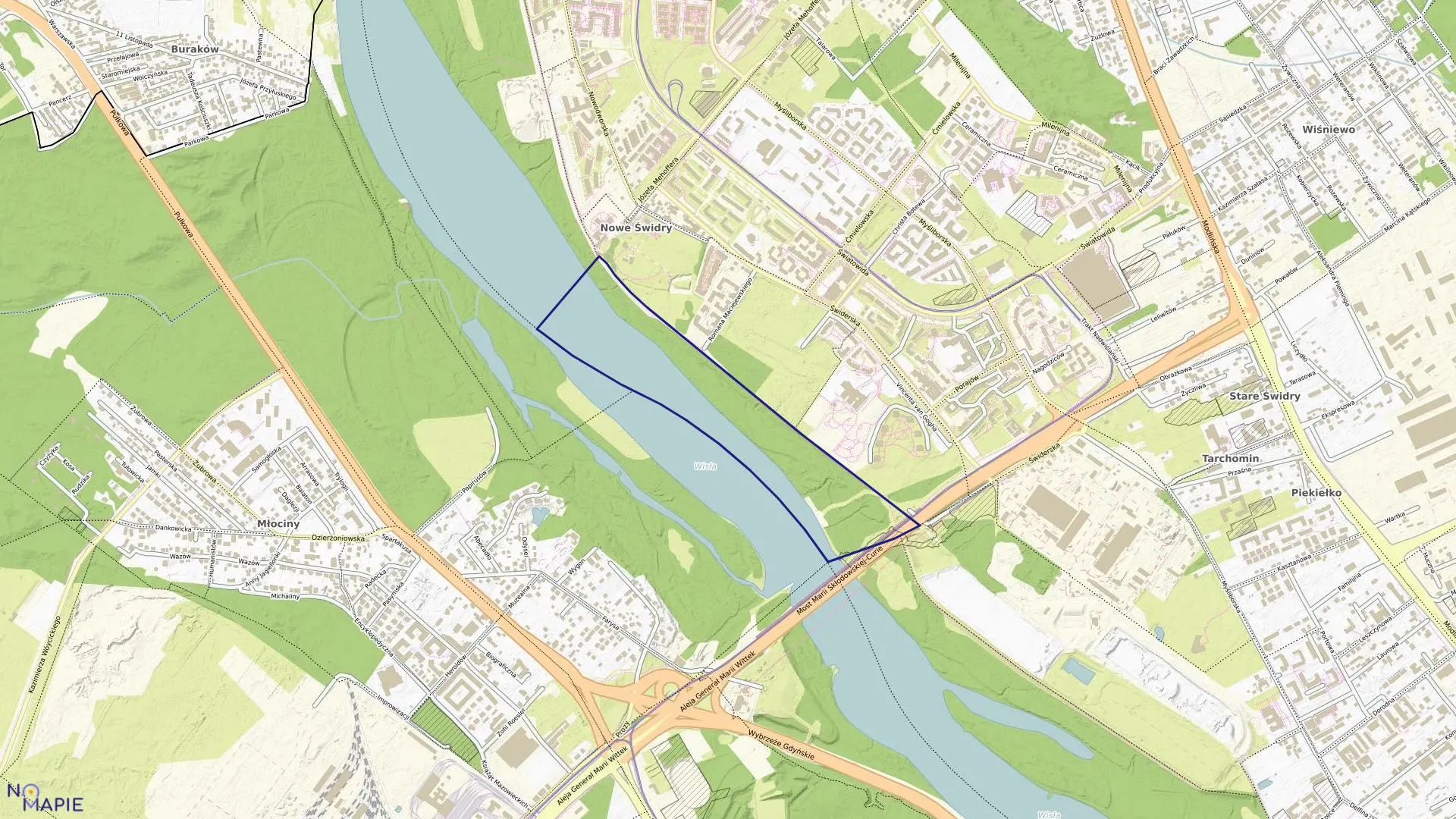 Mapa obrębu 4-03-12 w mieście Warszawa