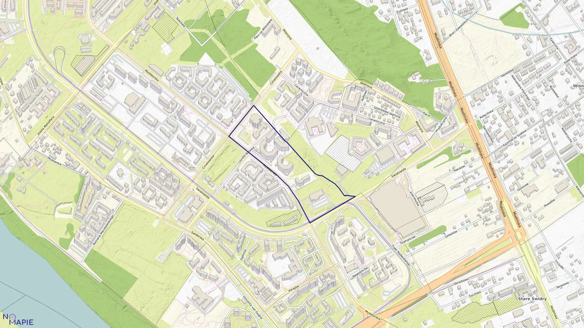 Mapa obrębu 4-03-21 w mieście Warszawa