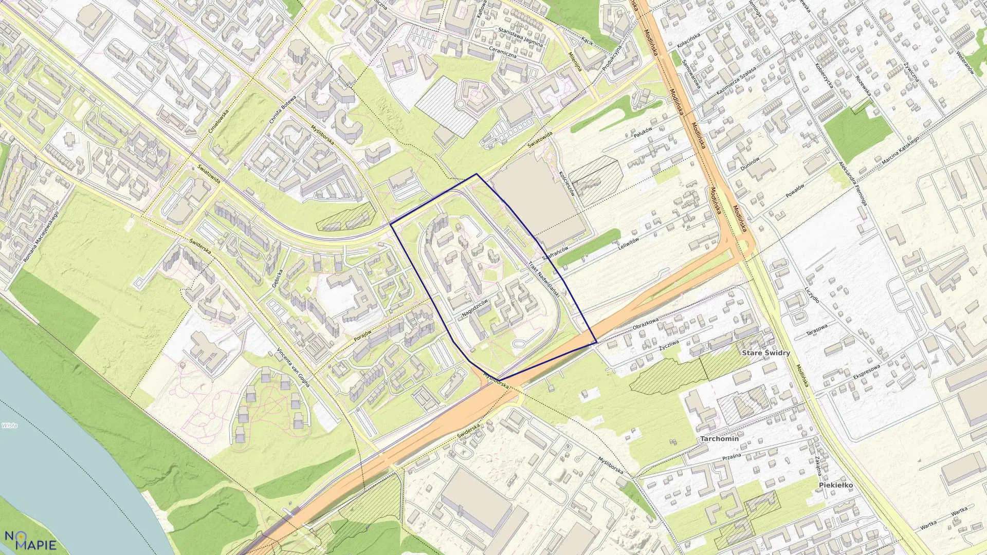 Mapa obrębu 4-03-22 w mieście Warszawa