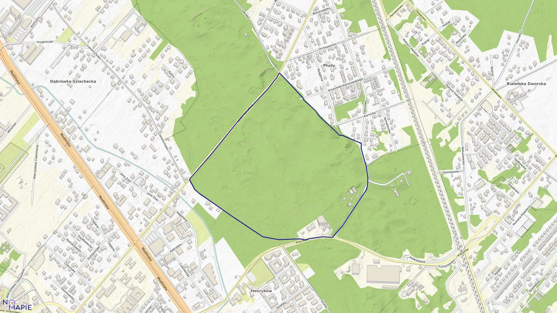 Mapa obrębu 4-04-01 w mieście Warszawa