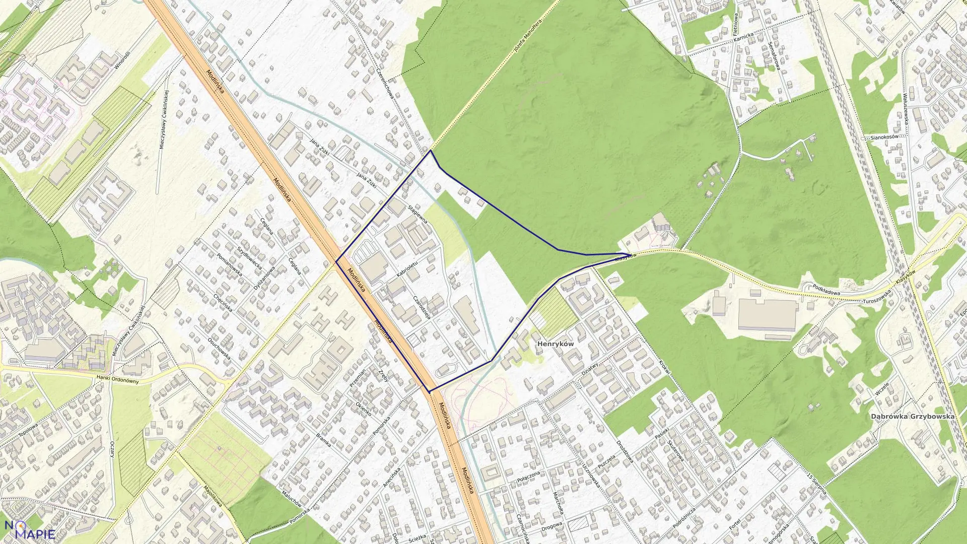 Mapa obrębu 4-04-04 w mieście Warszawa