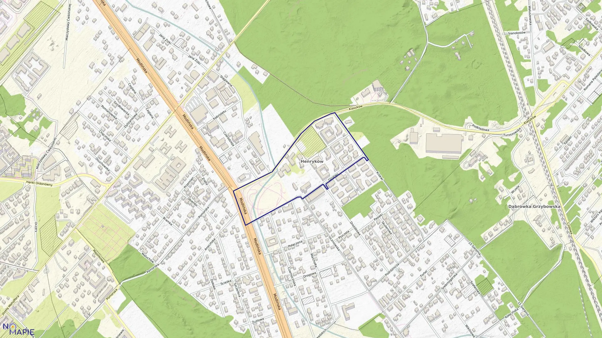 Mapa obrębu 4-04-05 w mieście Warszawa