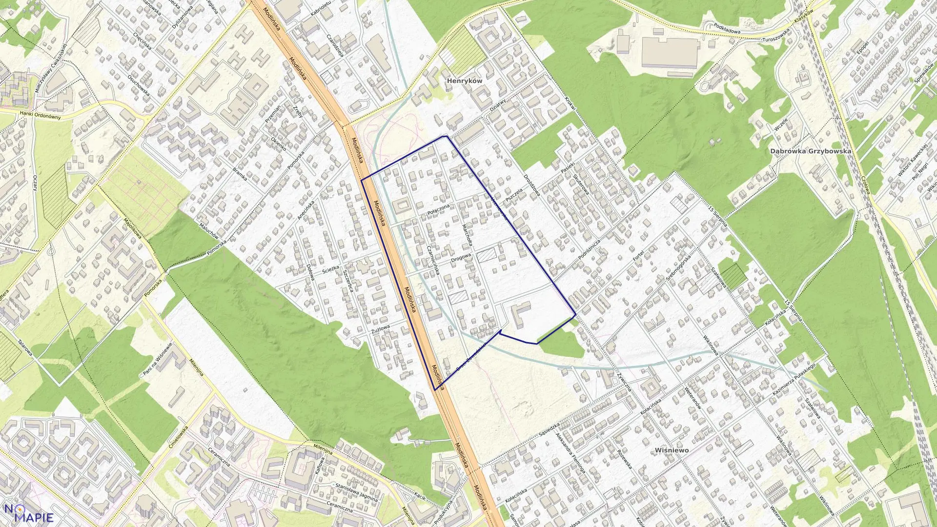 Mapa obrębu 4-04-09 w mieście Warszawa