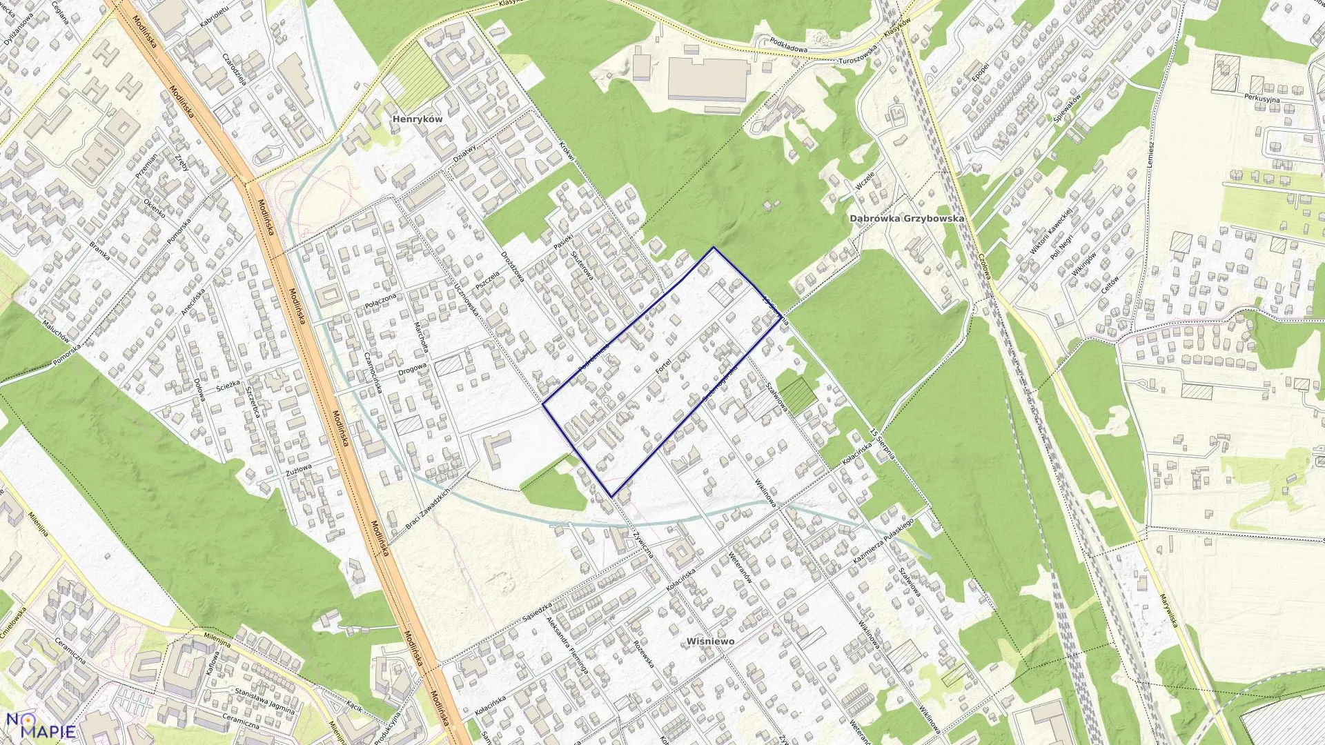 Mapa obrębu 4-04-11 w mieście Warszawa