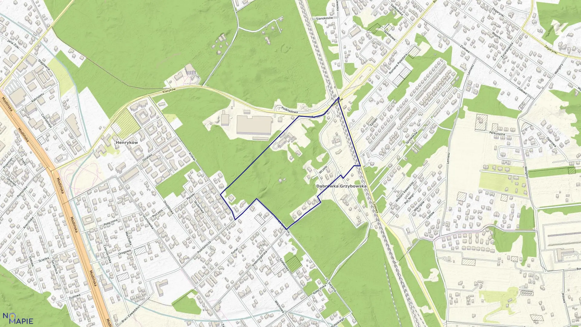 Mapa obrębu 4-04-12 w mieście Warszawa