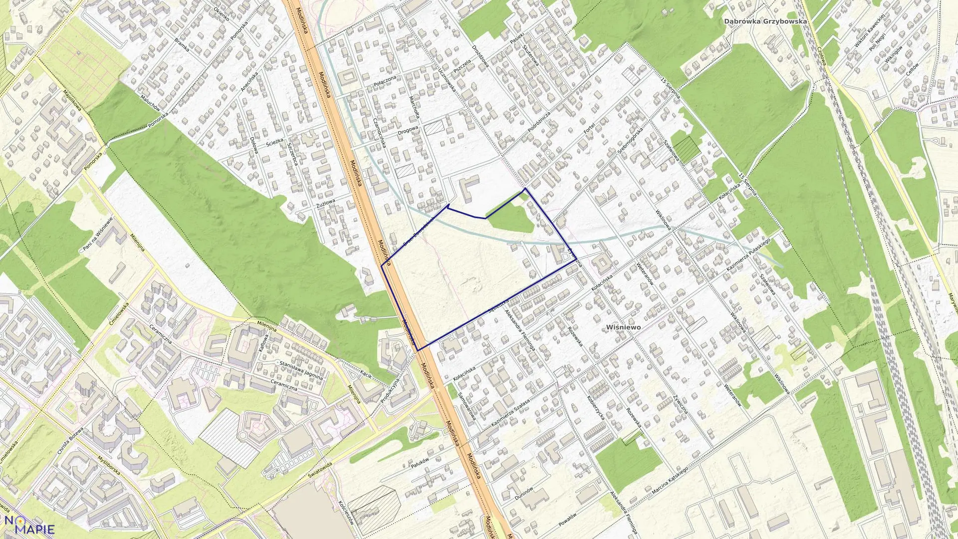 Mapa obrębu 4-04-13 w mieście Warszawa