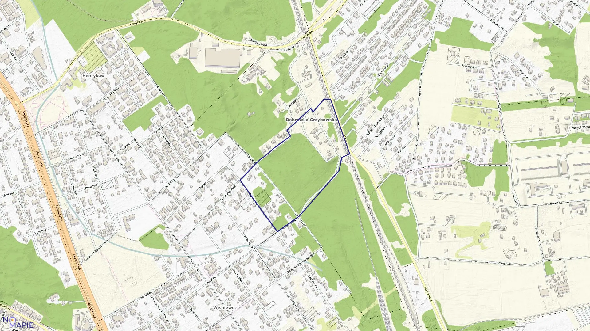 Mapa obrębu 4-04-15 w mieście Warszawa