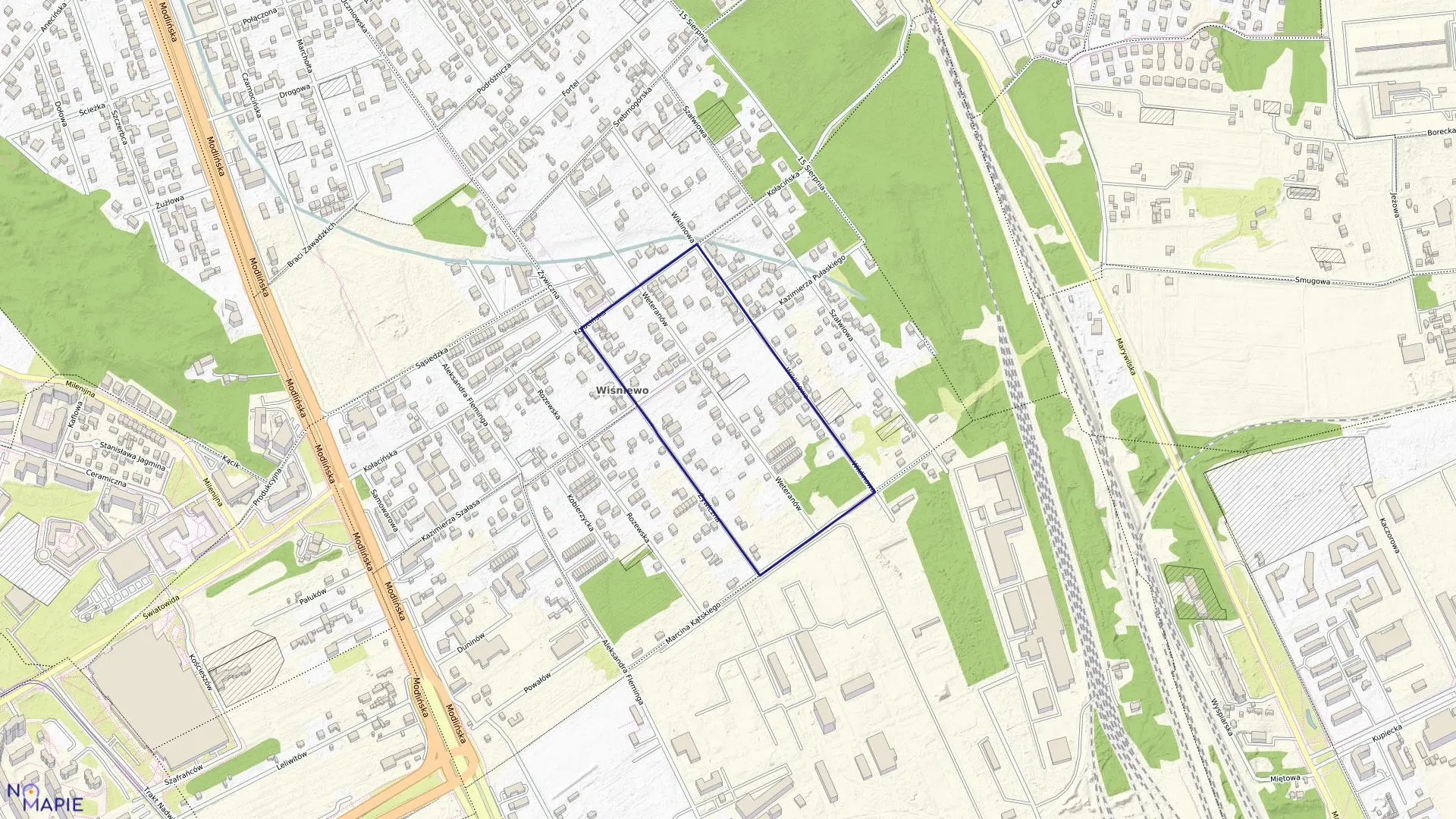 Mapa obrębu 4-04-17 w mieście Warszawa