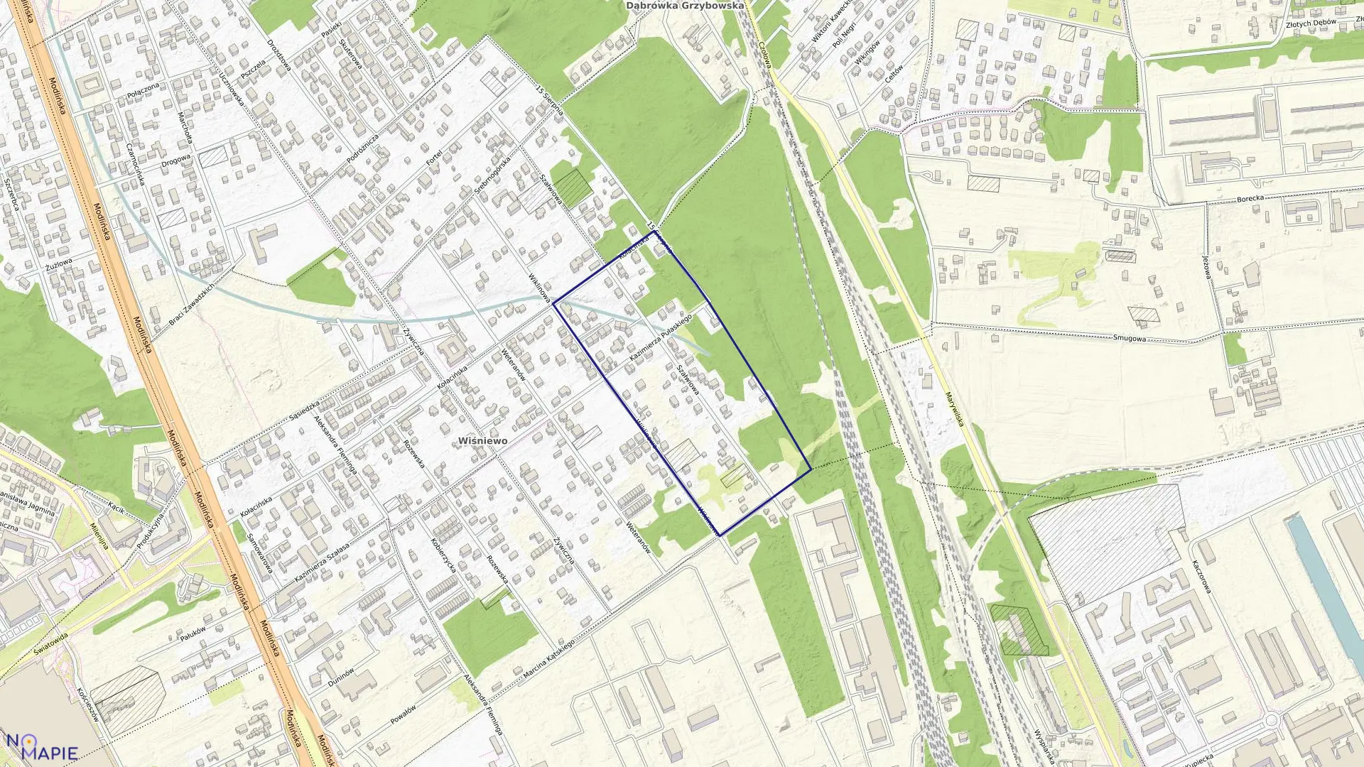 Mapa obrębu 4-04-18 w mieście Warszawa