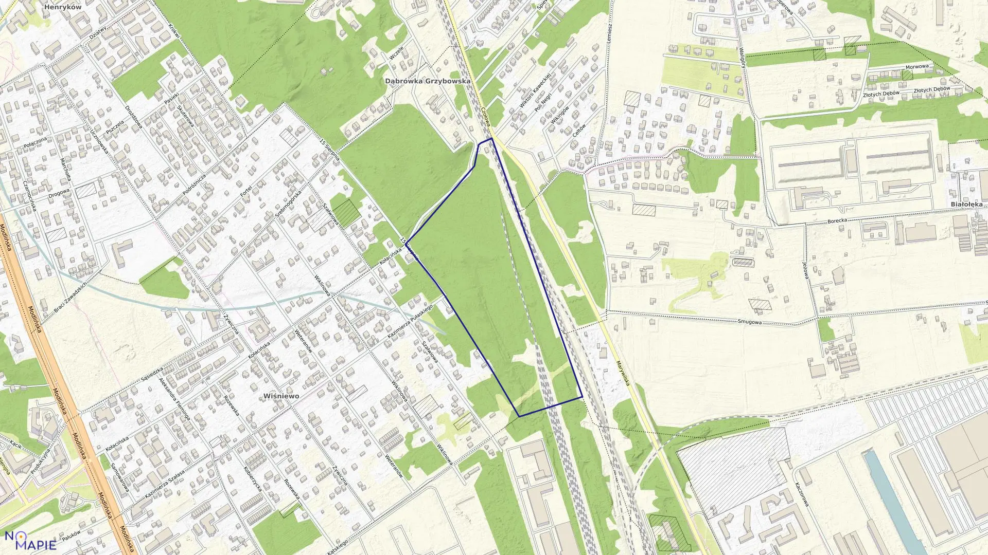 Mapa obrębu 4-04-19 w mieście Warszawa