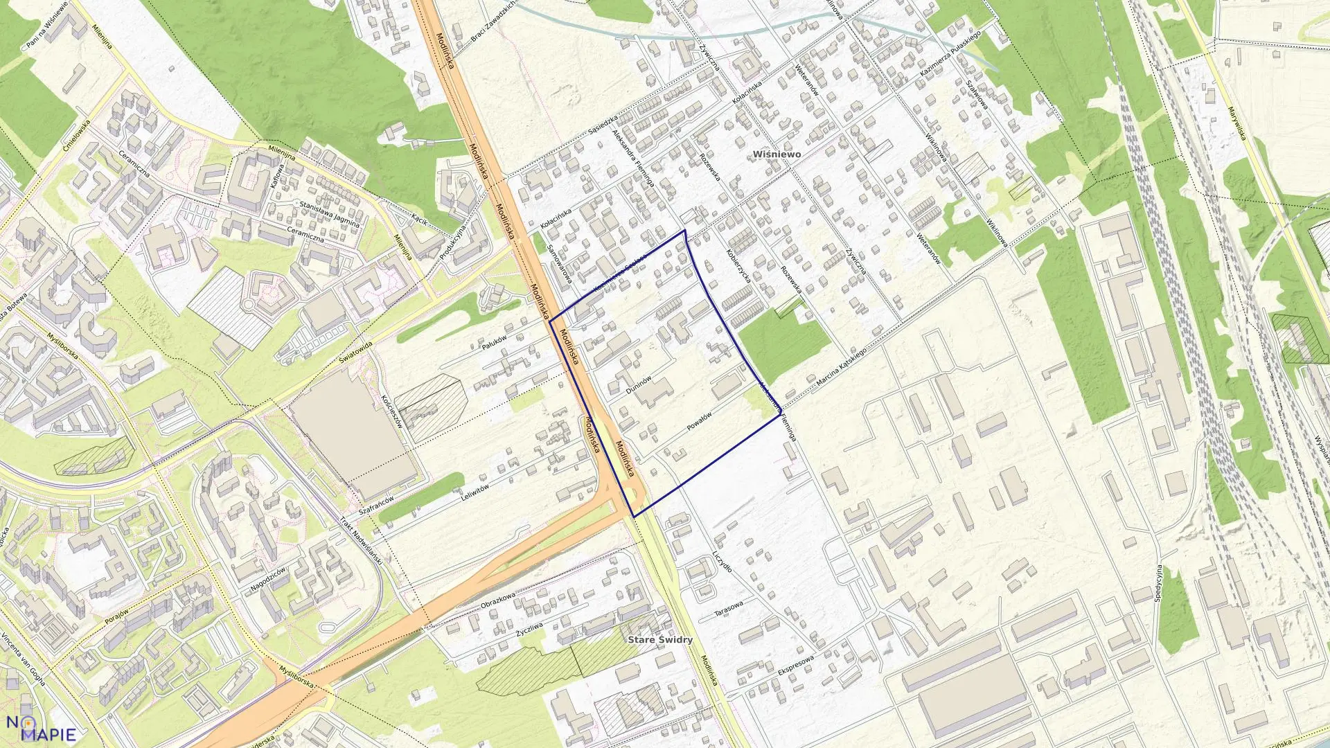 Mapa obrębu 4-04-20 w mieście Warszawa