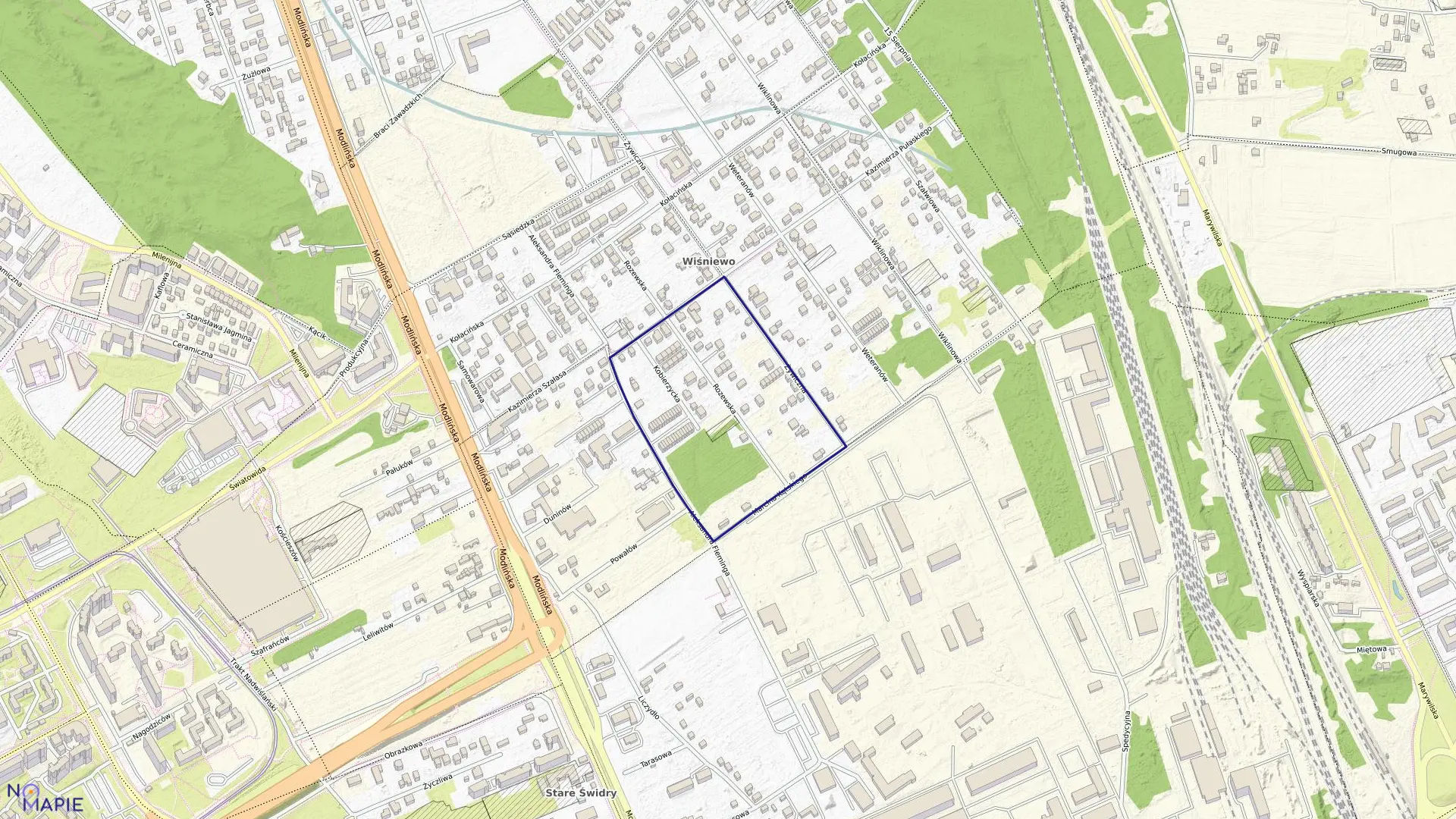 Mapa obrębu 4-04-21 w mieście Warszawa