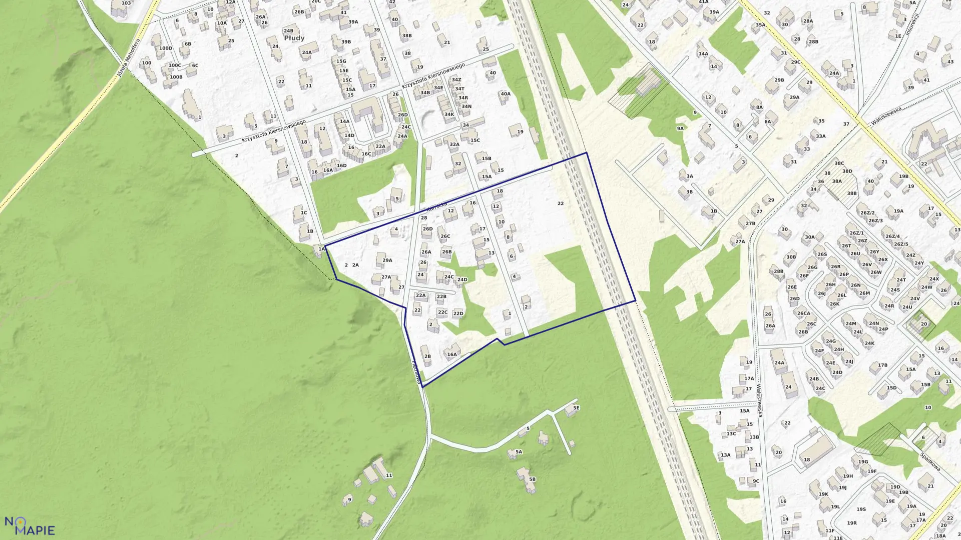 Mapa obrębu 4-04-23 w mieście Warszawa