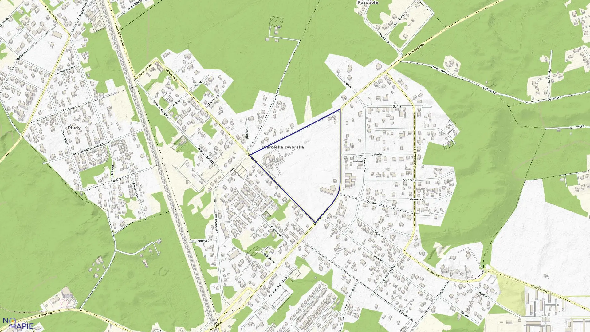 Mapa obrębu 4-05-04 w mieście Warszawa