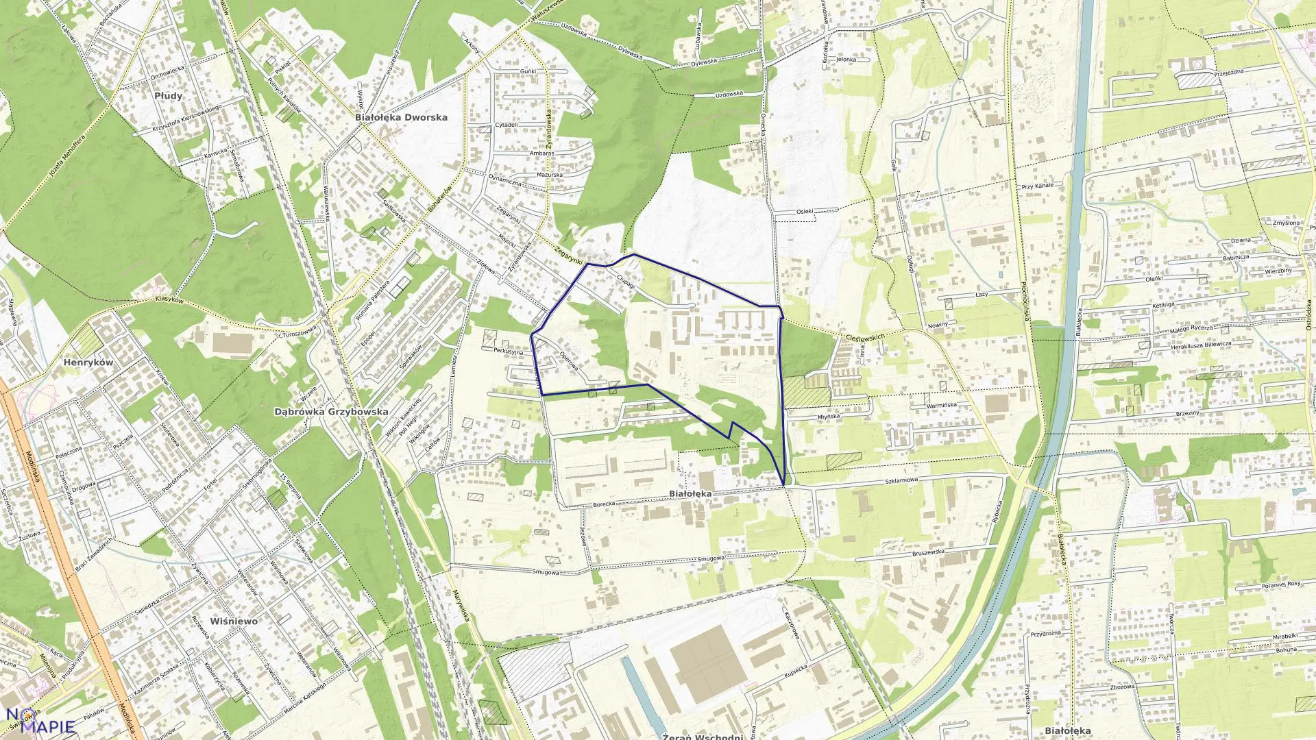 Mapa obrębu 4-05-11 w mieście Warszawa