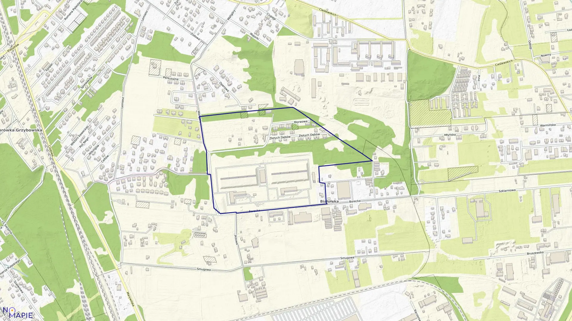 Mapa obrębu 4-05-17 w mieście Warszawa