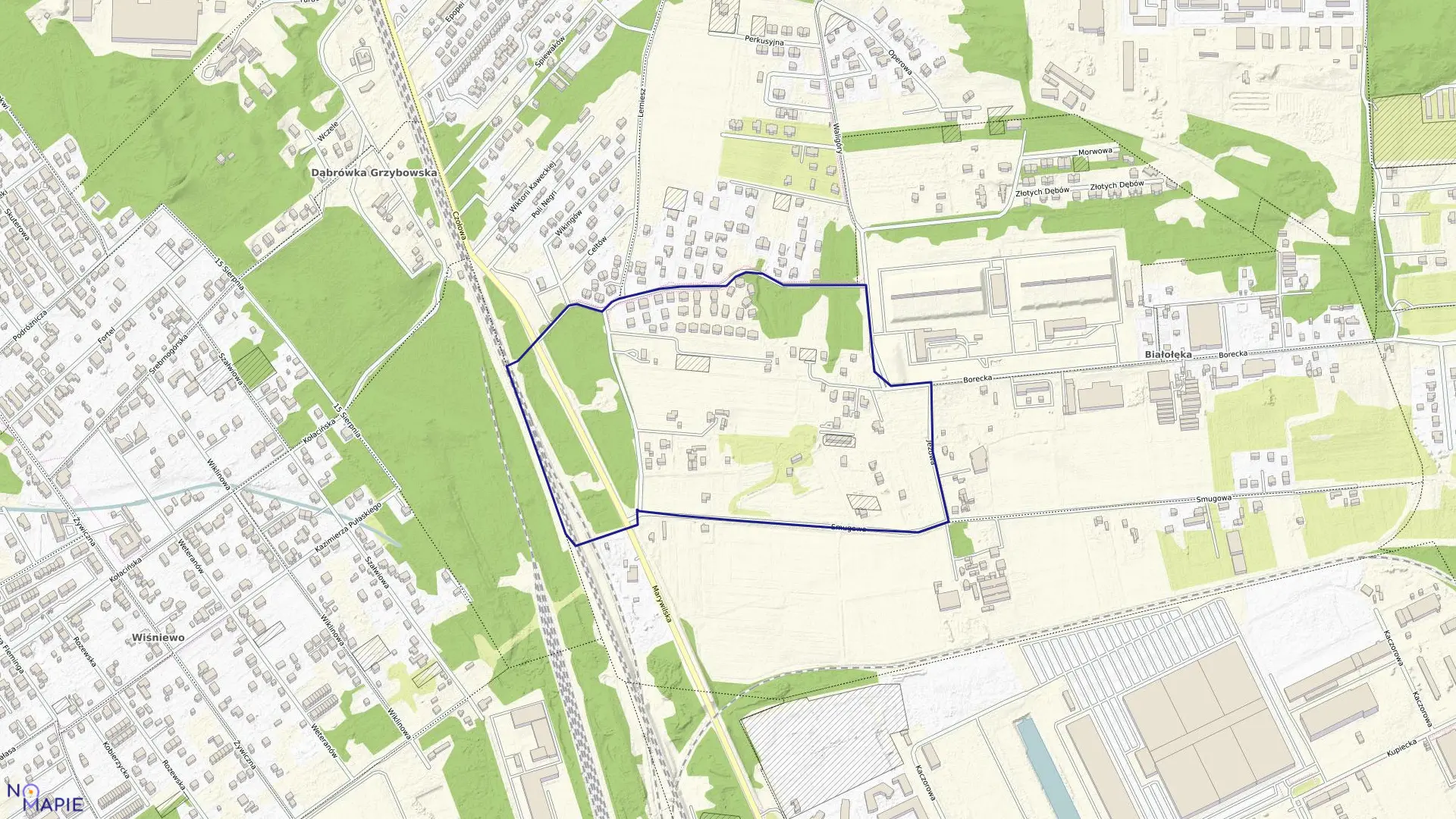 Mapa obrębu 4-05-21 w mieście Warszawa