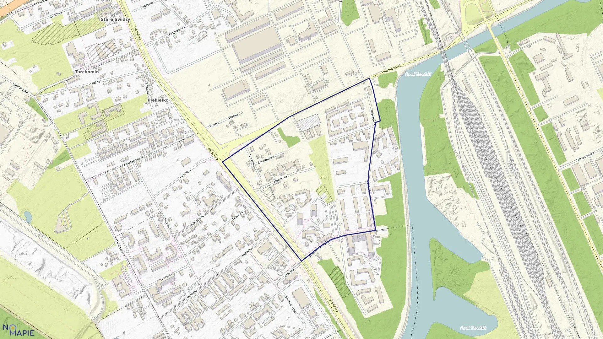 Mapa obrębu 4-06-08 w mieście Warszawa