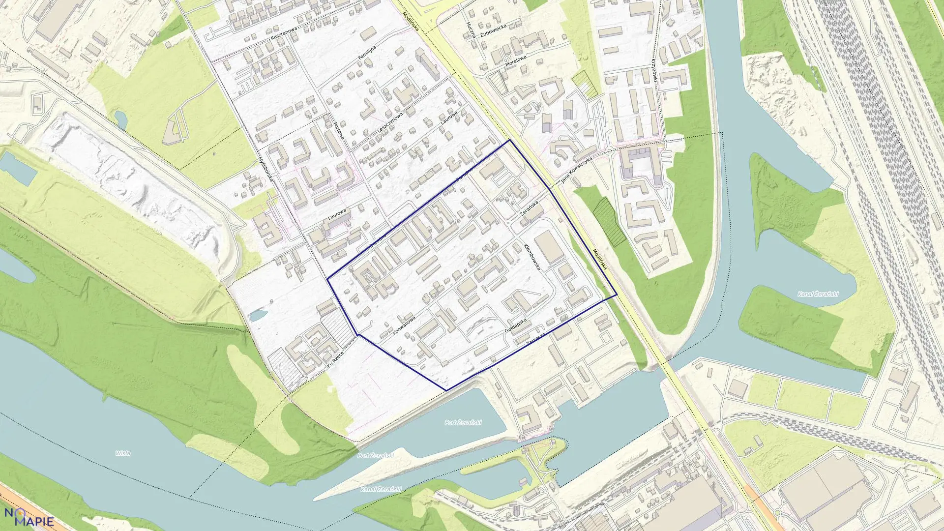 Mapa obrębu 4-06-09 w mieście Warszawa