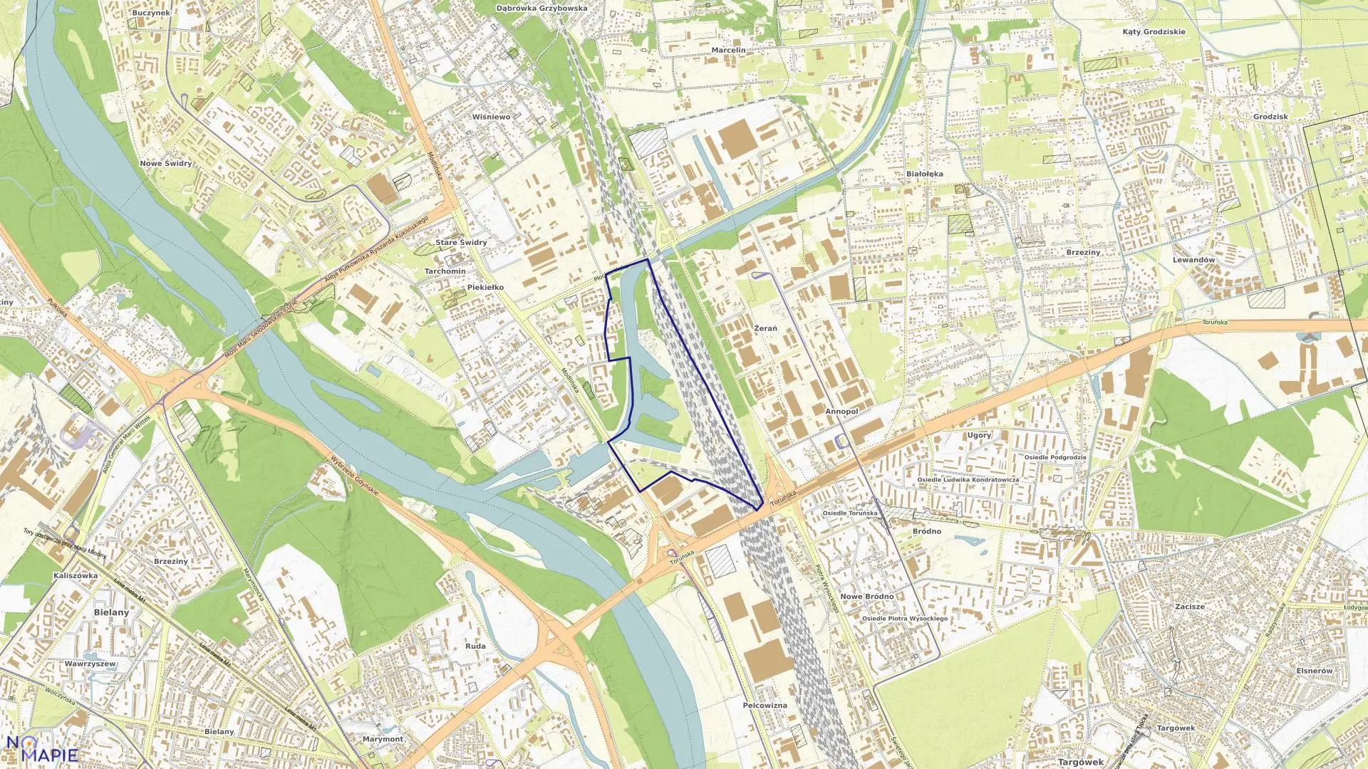 Mapa obrębu 4-06-11 w mieście Warszawa