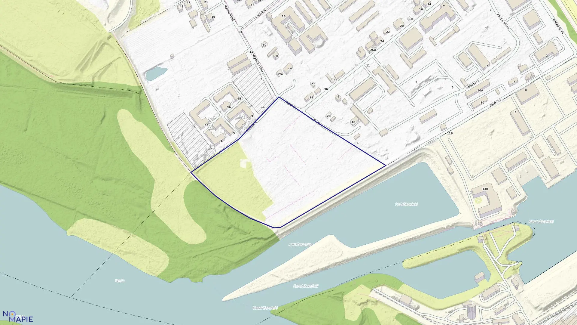 Mapa obrębu 4-06-12 w mieście Warszawa