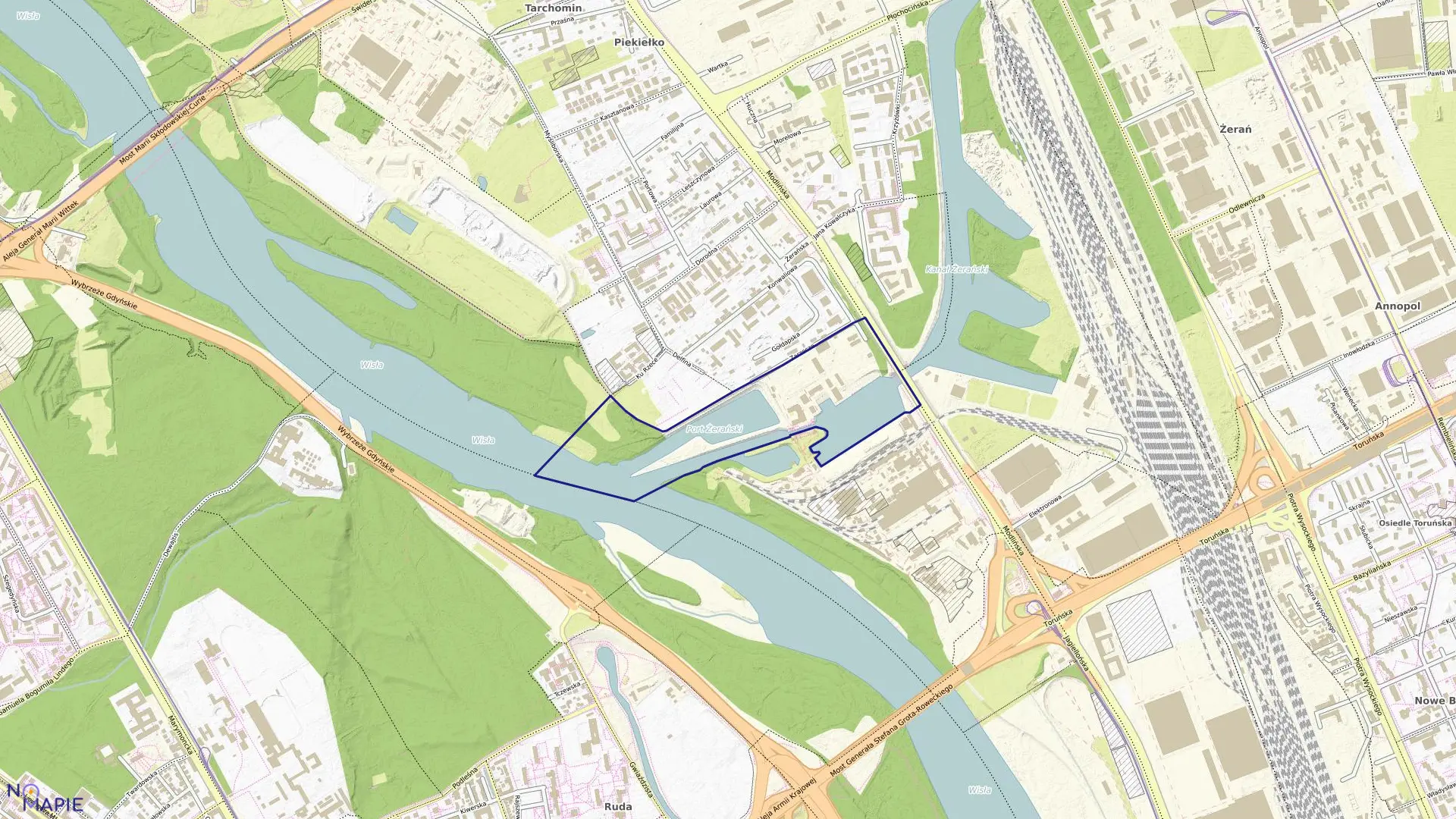 Mapa obrębu 4-06-13 w mieście Warszawa