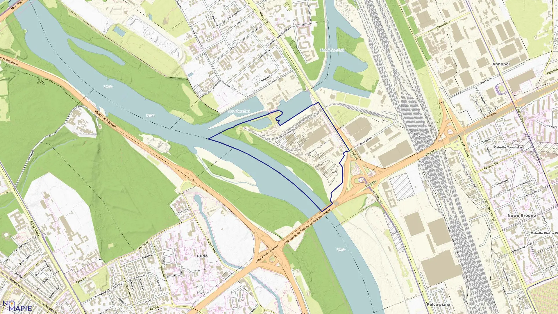 Mapa obrębu 4-06-14 w mieście Warszawa