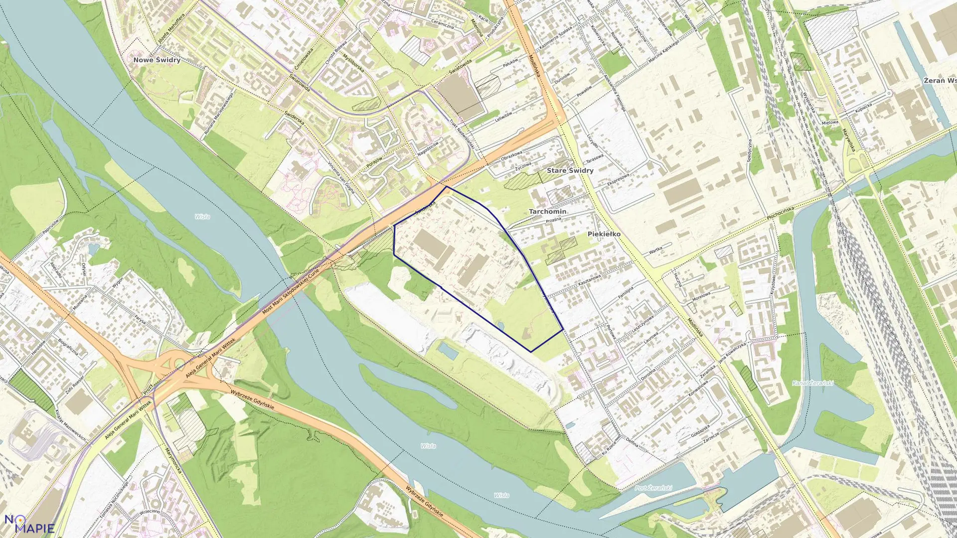 Mapa obrębu 4-06-29 w mieście Warszawa