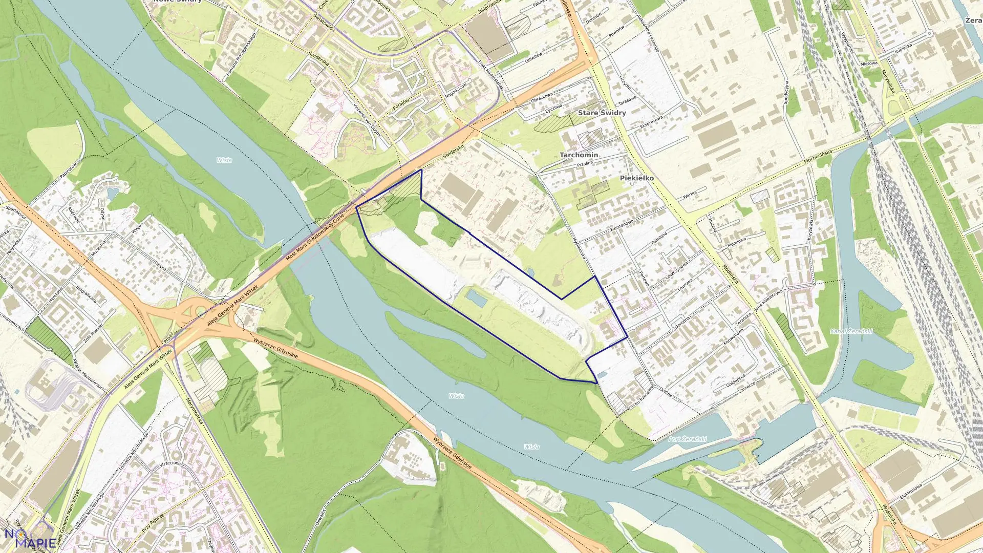 Mapa obrębu 4-06-31 w mieście Warszawa